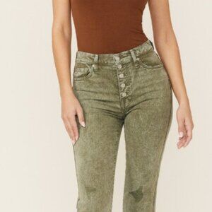 NWT 7 for All Mankind ($208) women's high waist cropped straight jeans, size 28